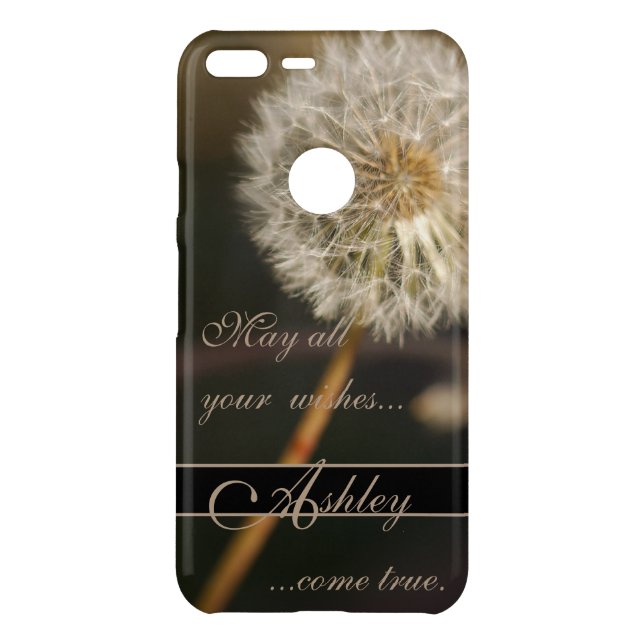 Dandelion Seed Head in Brown Tones Uncommon Google Pixel XL Case (Back)