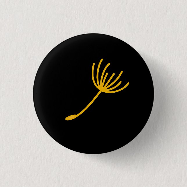 Dandelion seed pinback button (Front)