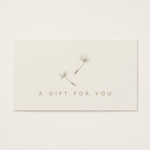 Dandelion Seed Rustic Botanical Logo Gift Card