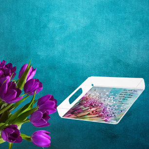 Dandelion Seeds and Scripture Vanity Acrylic Tray