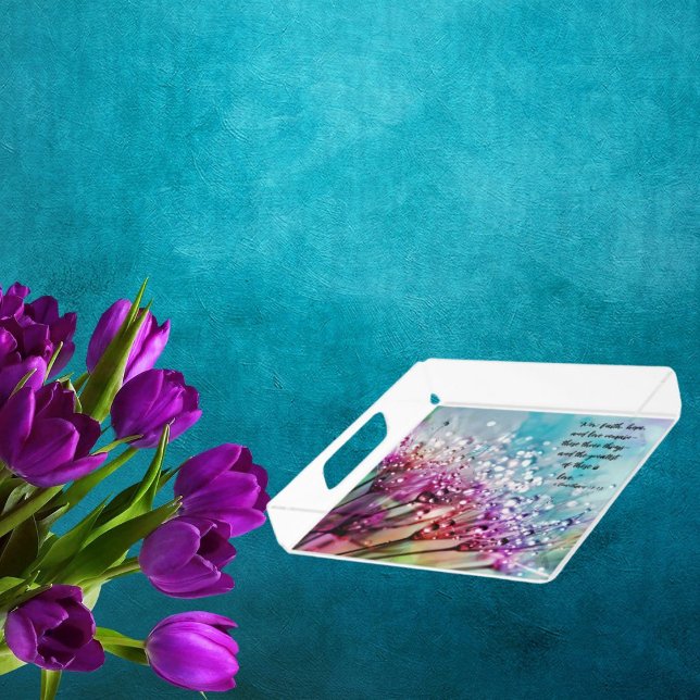  Dandelion Seeds and Scripture Vanity Acrylic Tray (Creator Uploaded)