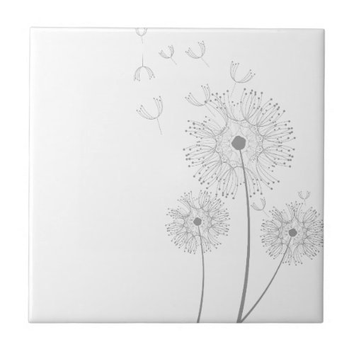 Dandelion Seeds Blowing Ceramic Tile