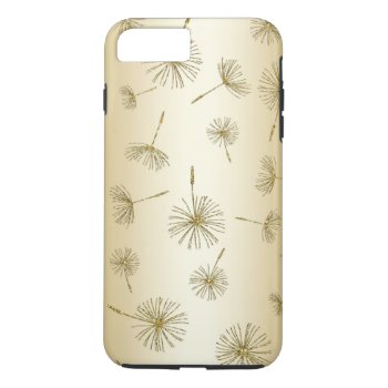 Dandelion Seeds Gold Fairy Glitter Wish Flower Iphone 8 Plus/7 Plus Case by SterlingMoon at Zazzle