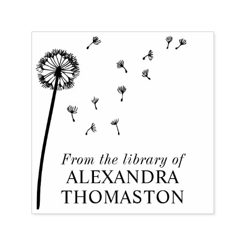 Dandelion Seeds in the Wind 2 Library Book Name Self_inking Stamp
