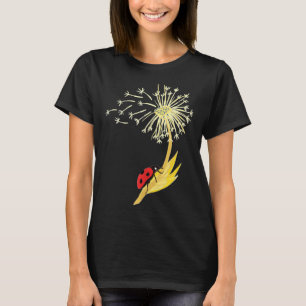Dandelion Seeds Ladybug For Gardener Herbalist T-Shirt