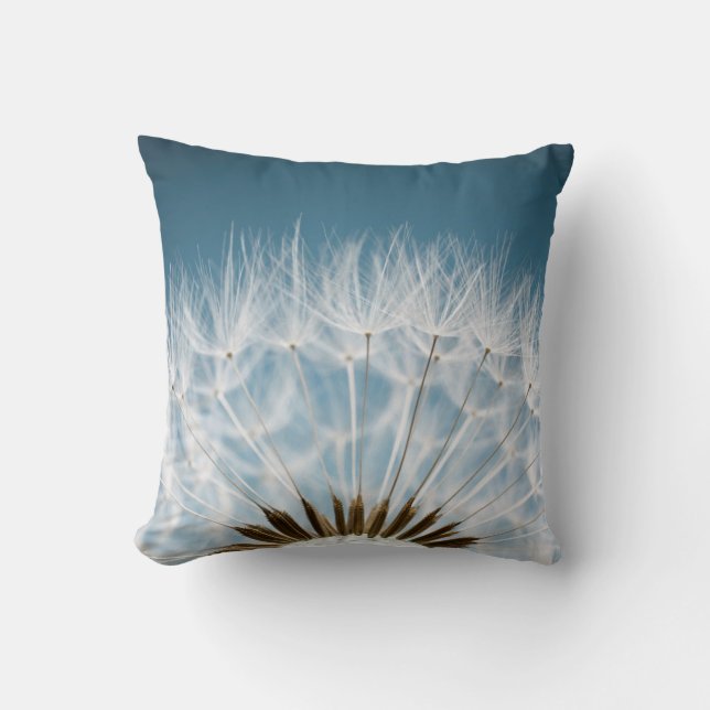 Dandelion Seeds Throw Pillow (Front)