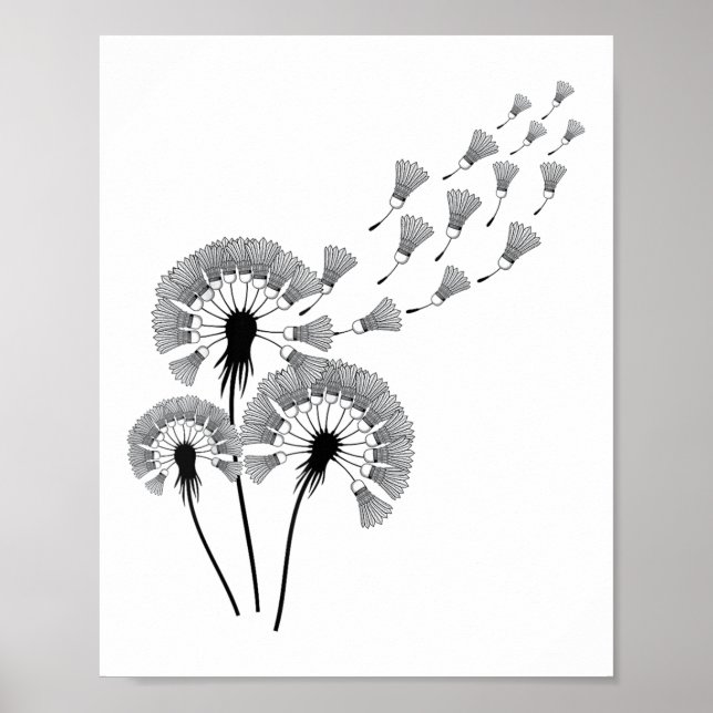 Dandelion Shuttle Shirt For Badminton Player _ Bad Poster (Front)