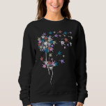 Dandelion Sign Language Flower ASL Womens Girls Mo Sweatshirt