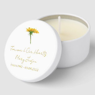 Dandelion Simple Funeral Mini Candle Favors