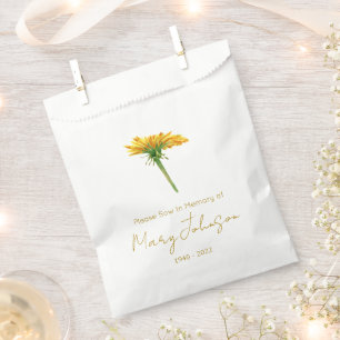 Dandelion Simple Seed packet Funeral Favor Bag