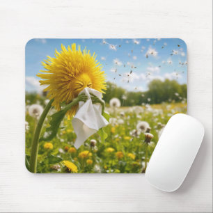 Dandelion Sneezing in a Summer Meadow Mouse Pad