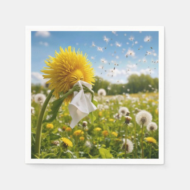 Dandelion Sneezing in Tissue Napkins (Front)