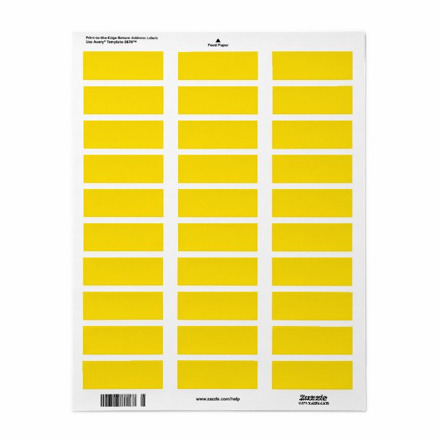 Dandelion (solid color)  label (Full Sheet)