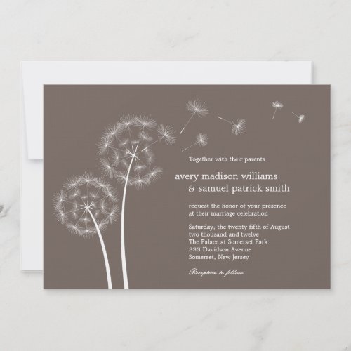 Dandelion Spring Wedding Invitation