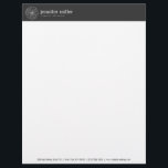 DANDELION STARBURST LOGO in WHITE Customizable Letterhead<br><div class="desc">Coordinates with the Dandelion Starburst business collateral. An elegant design of a single,  white dandelion puff stands out on this classic letterhead. © 1201AM CREATIVE,  LLC</div>