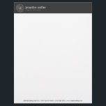 DANDELION STARBURST LOGO in WHITE Customizable Letterhead<br><div class="desc">Coordinates with the Dandelion Starburst business collateral. An elegant design of a single,  white dandelion puff stands out on this classic letterhead. © 1201AM CREATIVE,  LLC</div>