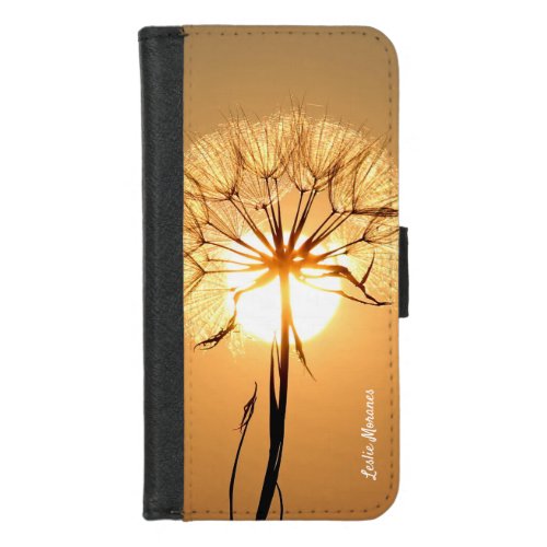 Dandelion Sun Orange Glow iPhone 87 Wallet Case