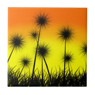 Dandelion Sunrise Ceramic Tile