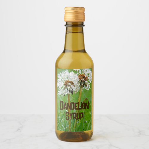 Dandelion Syrup two flowers together Wine Label
