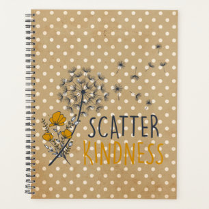 Dandelion Tan & White Polka Dot Scatter Kindness Planner