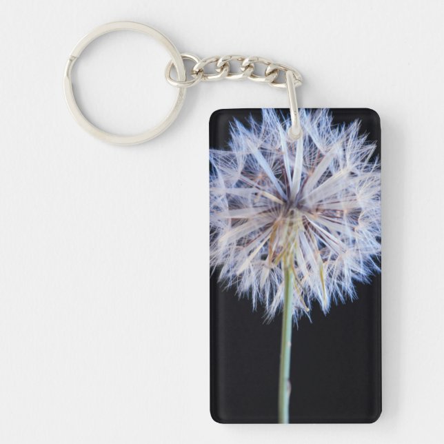Dandelion (Taraxacum Officinale) Seed Head Keychain (Front)