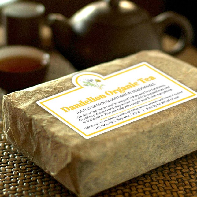 Dandelion tea Custom-Cut Vinyl Sticker (Creator Uploaded)