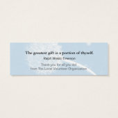 Dandelion Thank You Bookmark & Emerson Quote (Back)