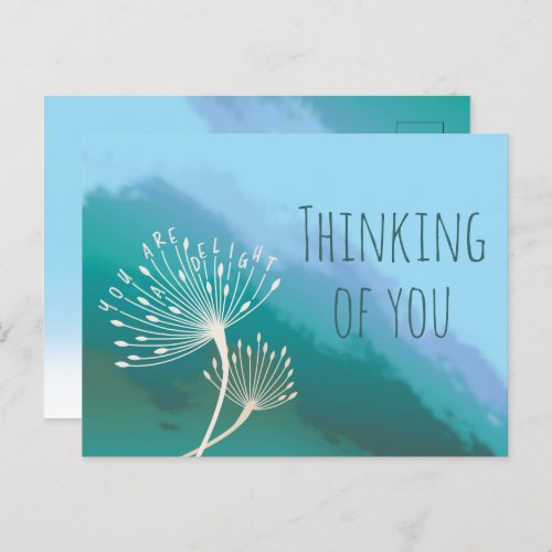 Dandelion Thinking of You Postcard