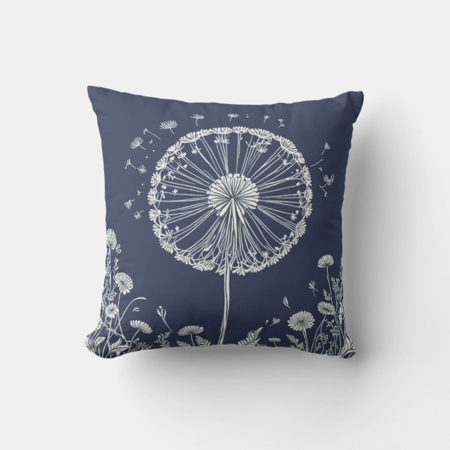 Dandelion Throw Pillow (Front)
