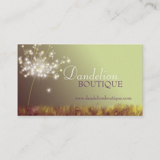 Customizable Dandelion Unique Fashion Salon Business Cards