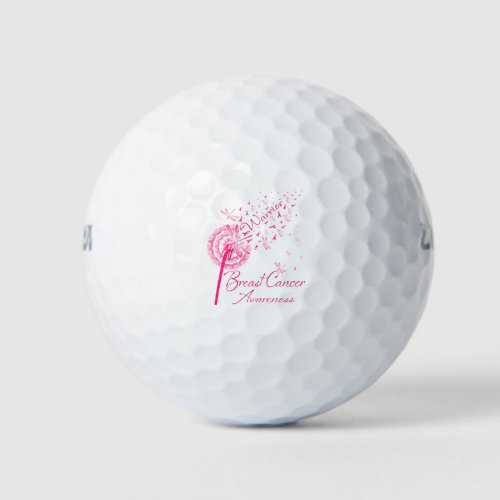 Dandelion Warrior Breast Cancer Awareness Golf Balls