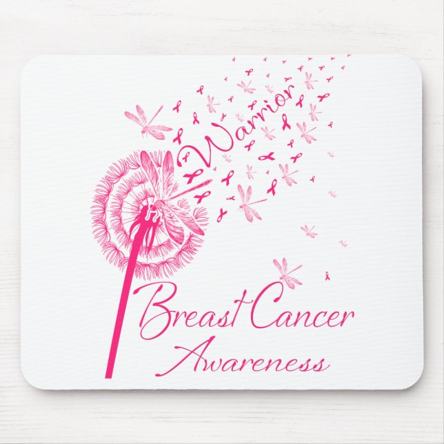 Dandelion Warrior Breast Cancer Awareness Mouse Pad (Front)
