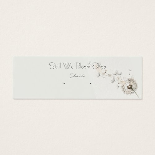 Dandelion Watercolor Earring Jewelry Display Card