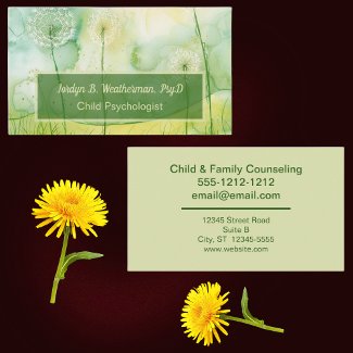 Dandelion Watercolor Psychologist or Counselor
