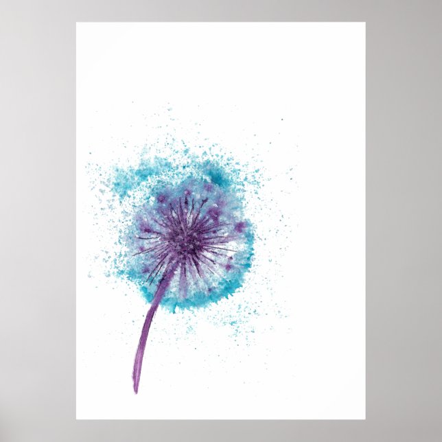 Dandelion  watercolour decor (Front)