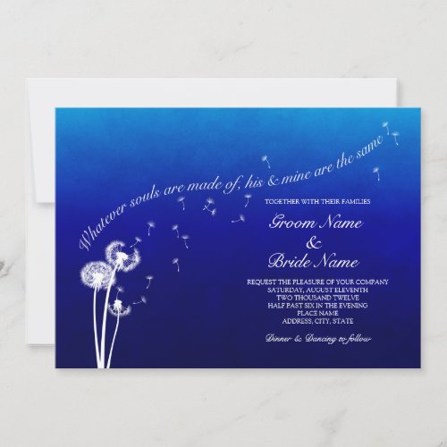 Dandelion Wedding Invitation
