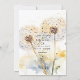 Dandelion Wedding QR Code Invitation