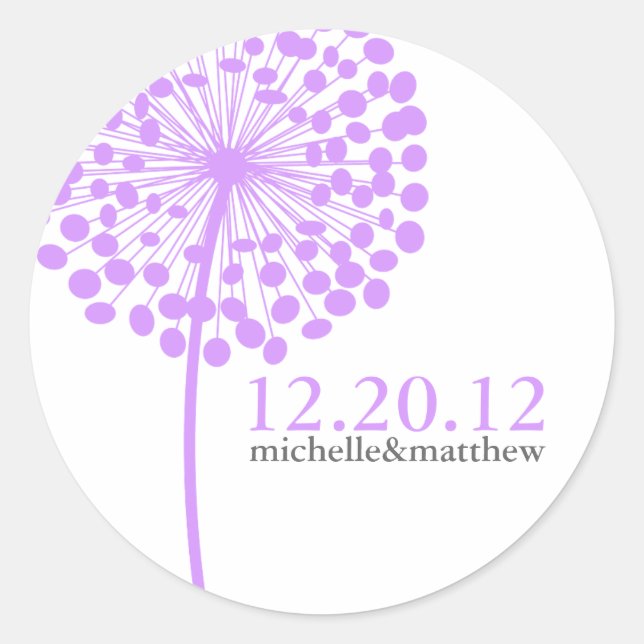Dandelion Wedding Stickers (Front)