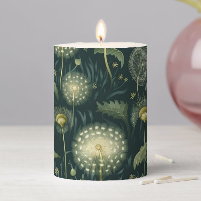 Dandelion Whispers  Pillar Candle (In Situ)