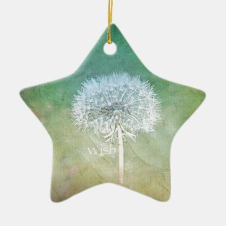 Dandelion Wish Dreamy Design Ceramic Ornament