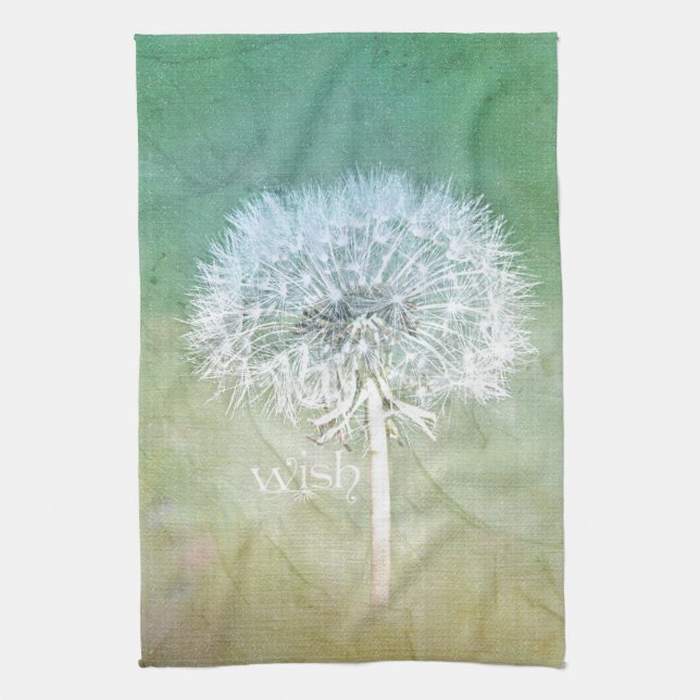Dandelion Wish Dreamy Design Kitchen Towel (Vertical)