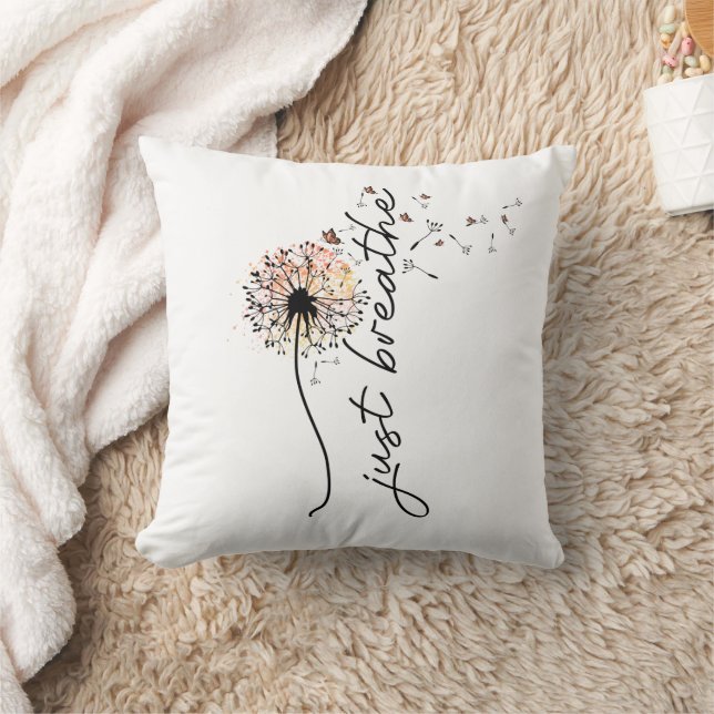 Dandelion Wish Sunset Butterfly Accent Throw Pillow (Blanket)