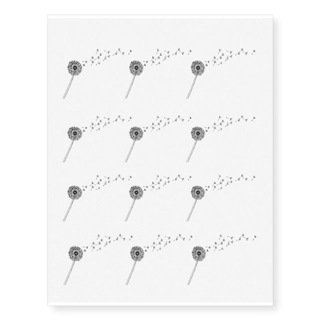 Dandelion Wish Temporary Tattoos (Front)