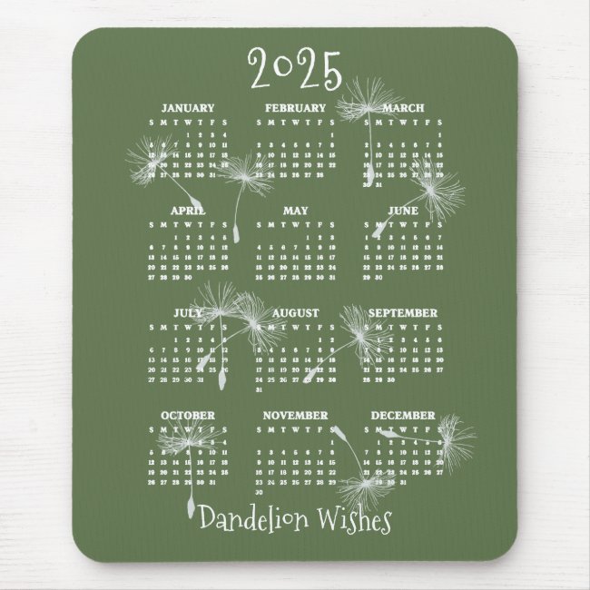 Dandelion Wishes 2025 Calendar