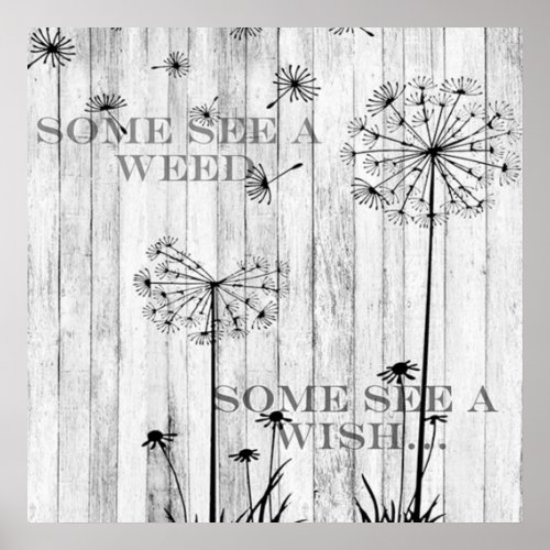 Dandelion Wishes 24 x 24 Poster