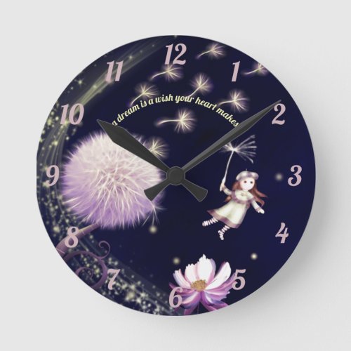 Dandelion wishes Acrylic Wall Clock
