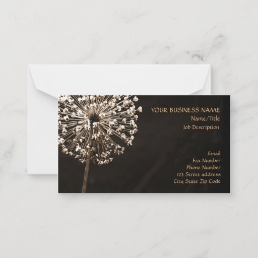 Customizable Dandelion Wishes Business Card