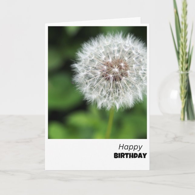 Dandelion Wishes Birthday Card (Front)