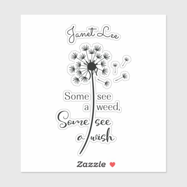 Dandelion Wishes Custom-Cut Vinyl Sticker (Sheet)