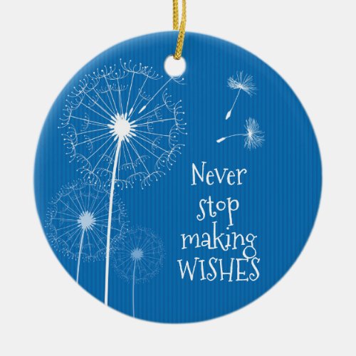 Dandelion Wishes Design Ceramic Ornament